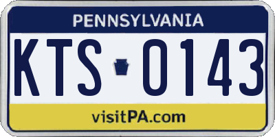 PA license plate KTS0143