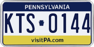 PA license plate KTS0144
