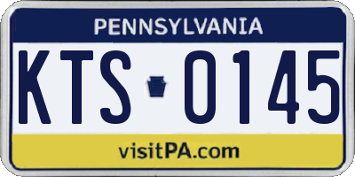 PA license plate KTS0145