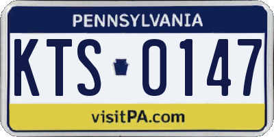 PA license plate KTS0147
