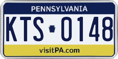 PA license plate KTS0148