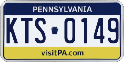 PA license plate KTS0149
