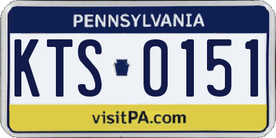 PA license plate KTS0151