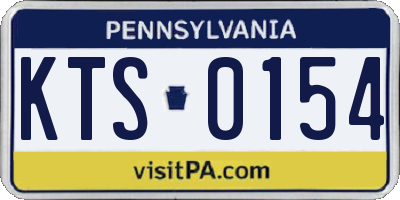 PA license plate KTS0154