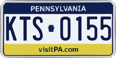 PA license plate KTS0155