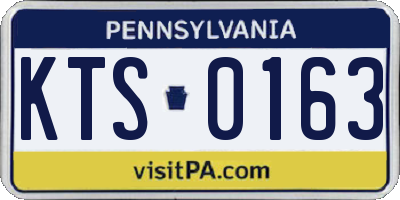 PA license plate KTS0163