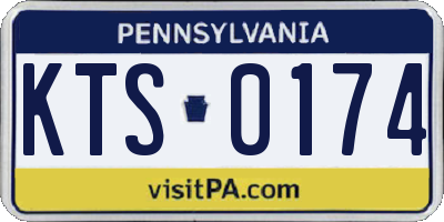 PA license plate KTS0174