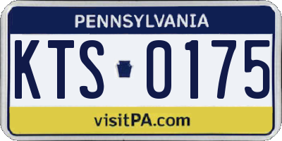 PA license plate KTS0175