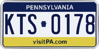 PA license plate KTS0178