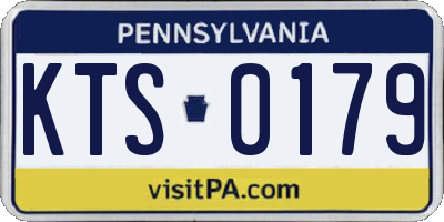 PA license plate KTS0179