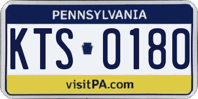PA license plate KTS0180