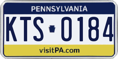 PA license plate KTS0184