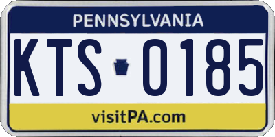 PA license plate KTS0185