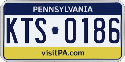 PA license plate KTS0186