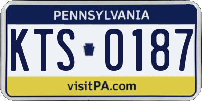 PA license plate KTS0187