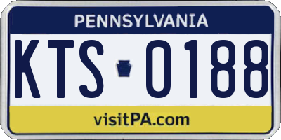 PA license plate KTS0188