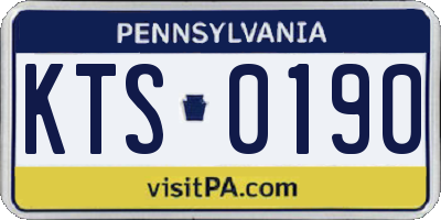PA license plate KTS0190