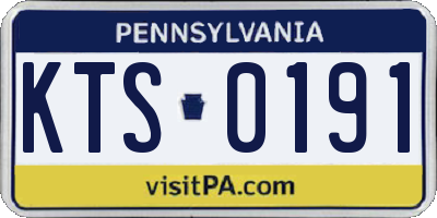 PA license plate KTS0191