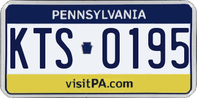 PA license plate KTS0195