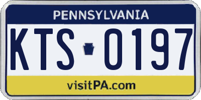 PA license plate KTS0197