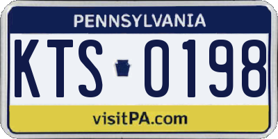 PA license plate KTS0198