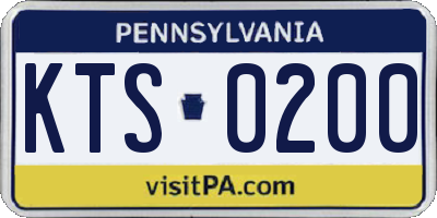PA license plate KTS0200