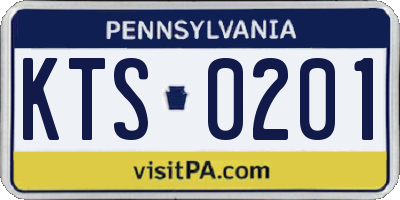 PA license plate KTS0201