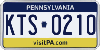 PA license plate KTS0210