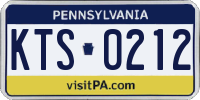 PA license plate KTS0212
