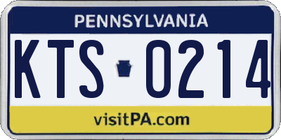 PA license plate KTS0214