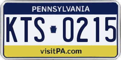 PA license plate KTS0215