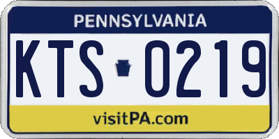 PA license plate KTS0219