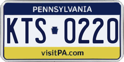 PA license plate KTS0220