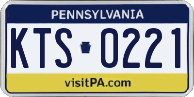 PA license plate KTS0221