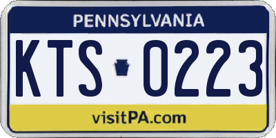 PA license plate KTS0223