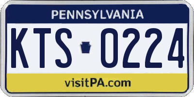 PA license plate KTS0224