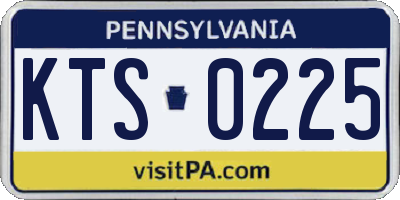 PA license plate KTS0225