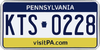 PA license plate KTS0228