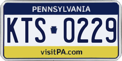 PA license plate KTS0229
