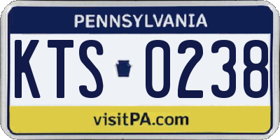 PA license plate KTS0238