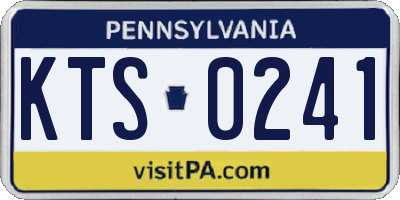 PA license plate KTS0241