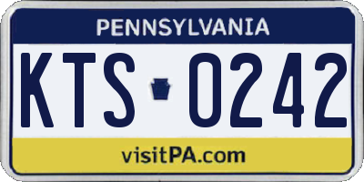 PA license plate KTS0242