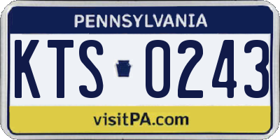 PA license plate KTS0243