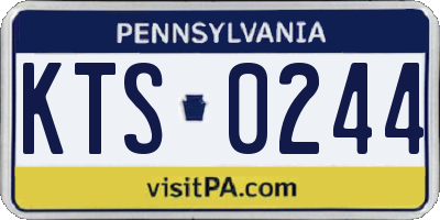 PA license plate KTS0244