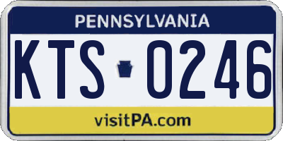 PA license plate KTS0246