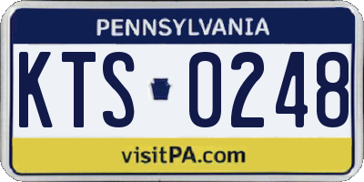 PA license plate KTS0248