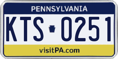 PA license plate KTS0251