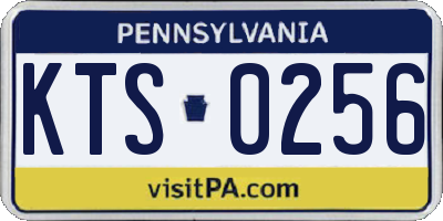 PA license plate KTS0256