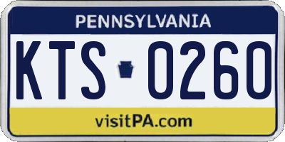PA license plate KTS0260