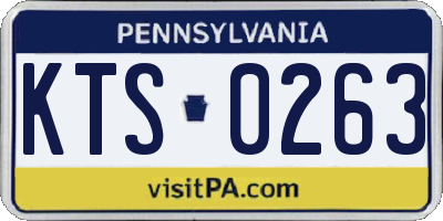 PA license plate KTS0263